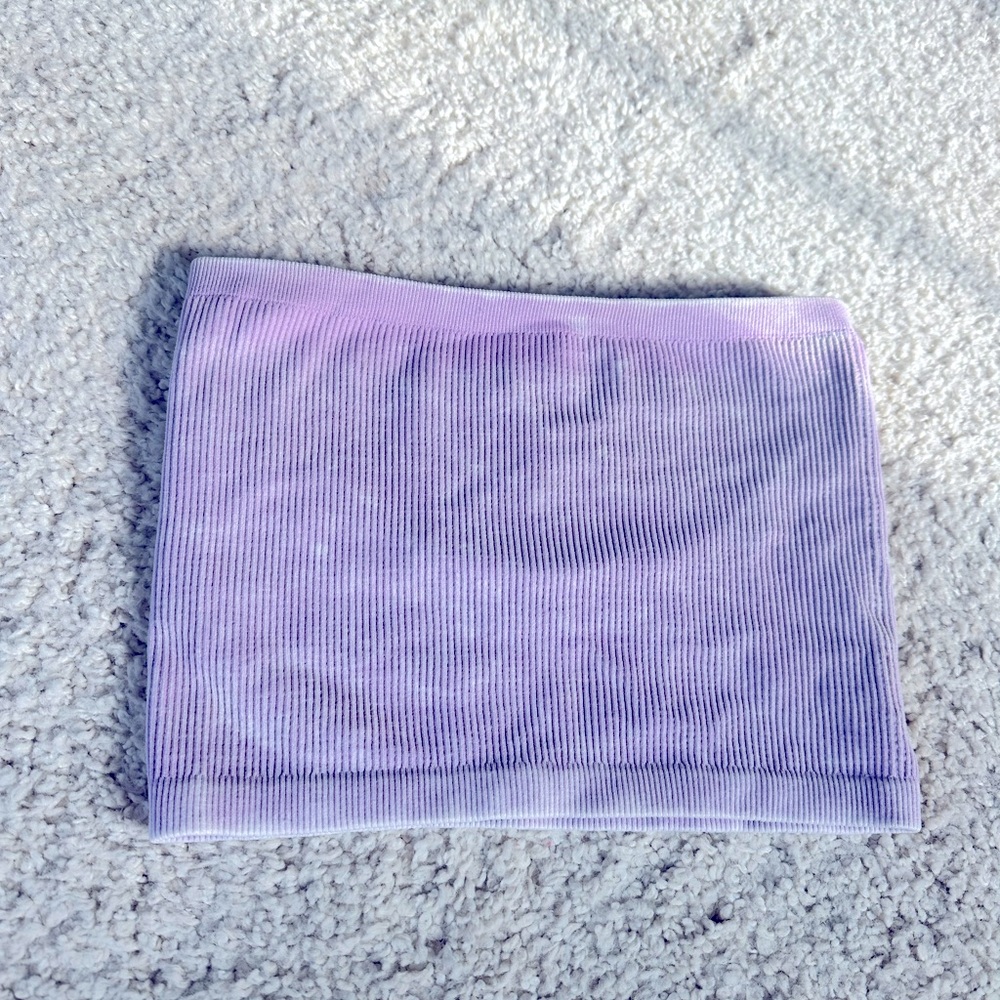 Purple ribbed tube top, from extra soft